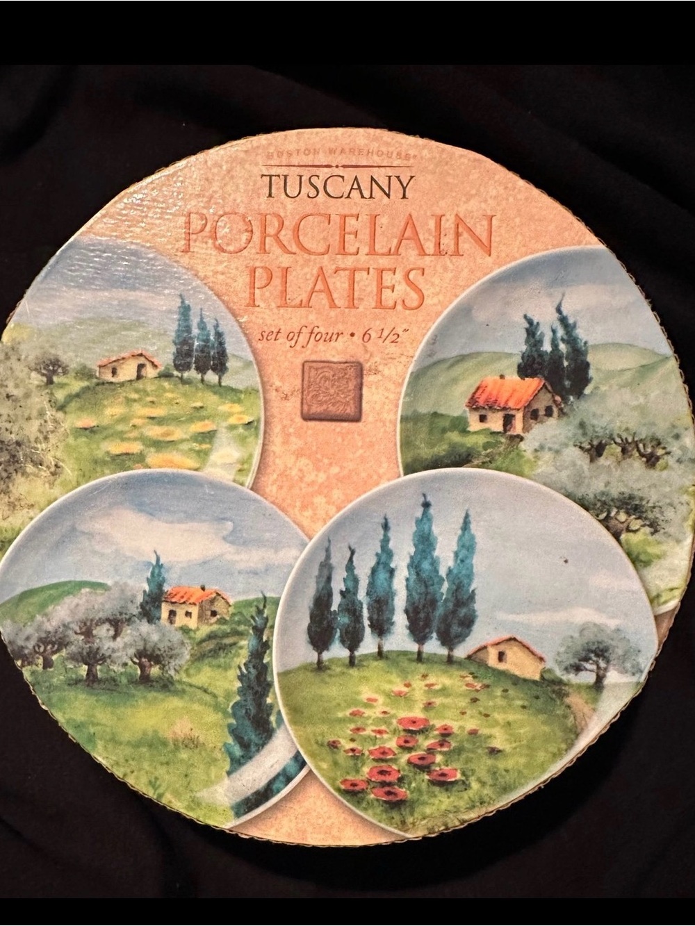 Porcelain Tuscany Plates set of 4